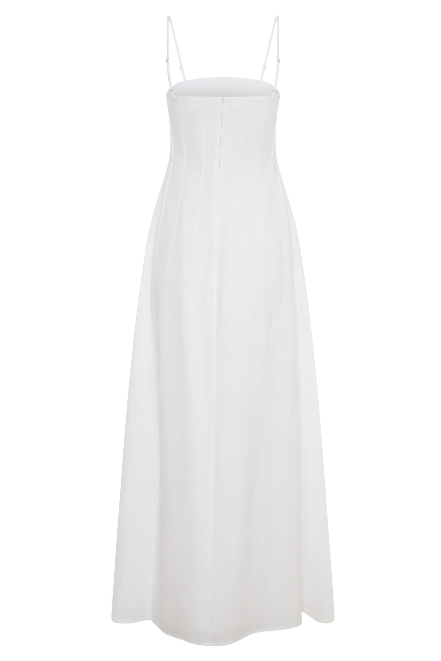 Sofie Pintuck Linen Maxi Dress - White