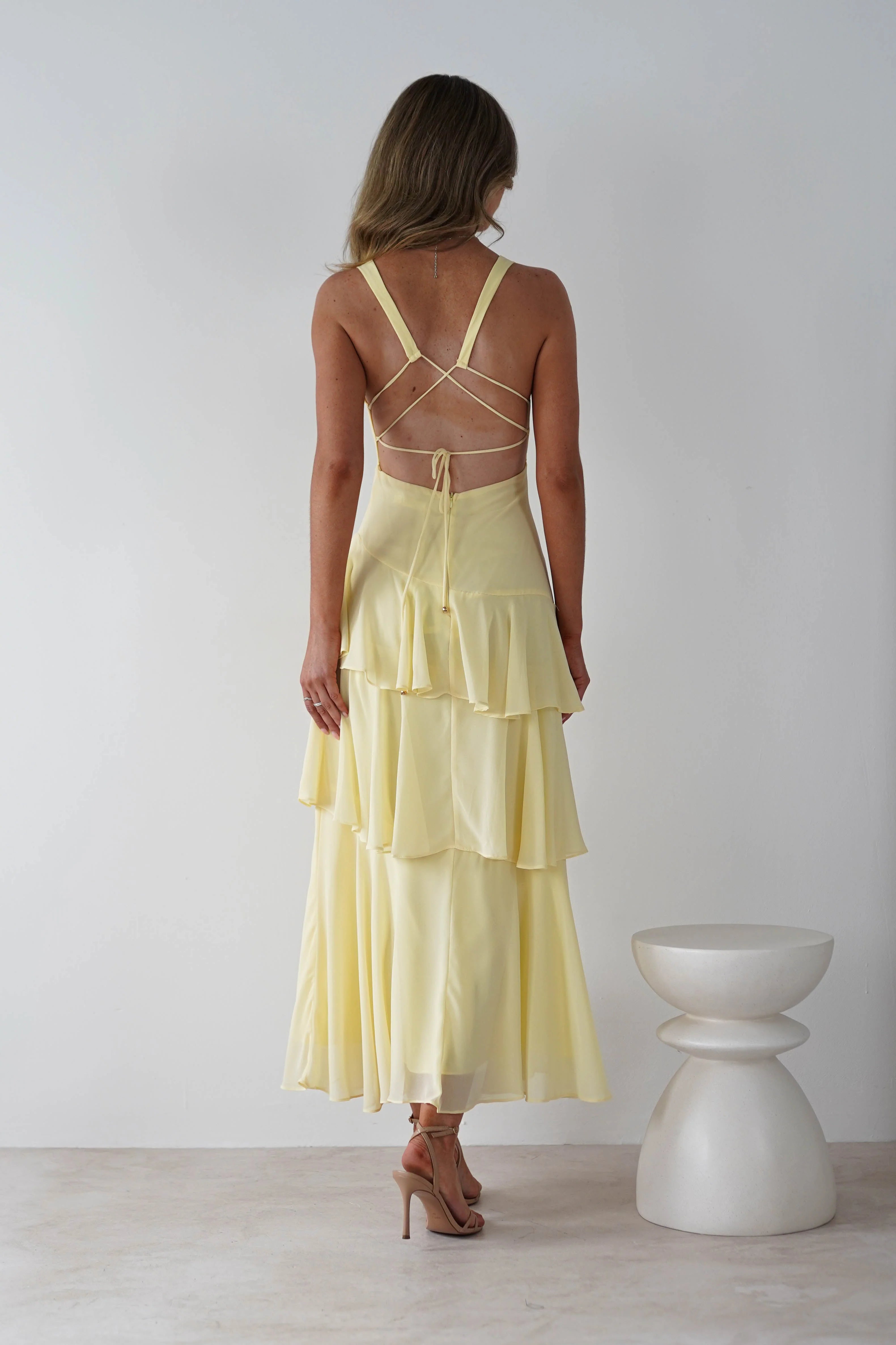 Andalusia Ruffle Maxi Dress | Yellow