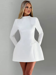 Stylish backless mini dress for women.