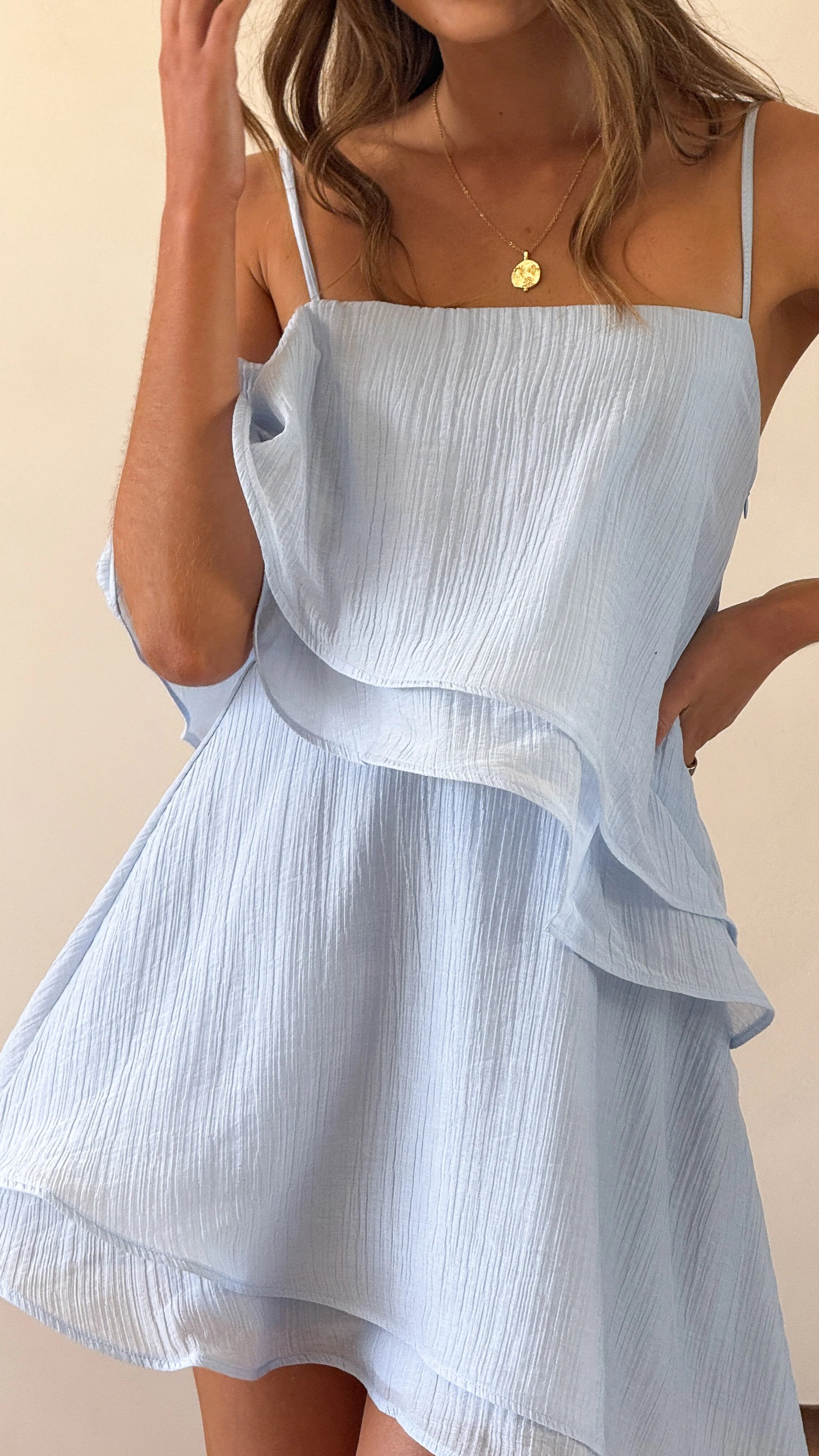Elain Mini Dress - Blue