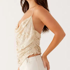 Bead Blast Halter Top