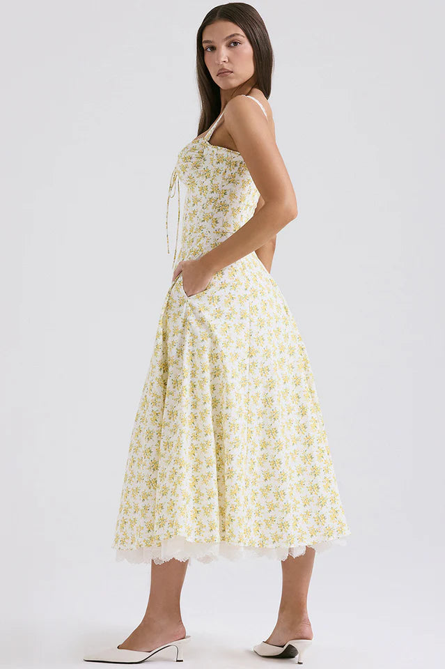 Rosalee Print Cotton Sundress