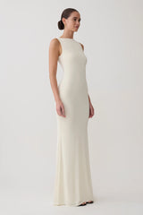 Tarna Sleeveless Slinky Maxi Dress - Bone
