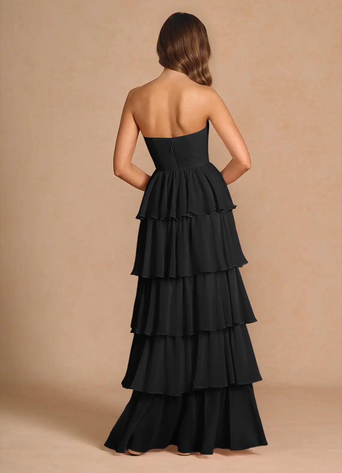 Maxi Dresses for Women Off Shoulder Smocked Tiered Ruffle Long Flowy Wedding Guest Dress