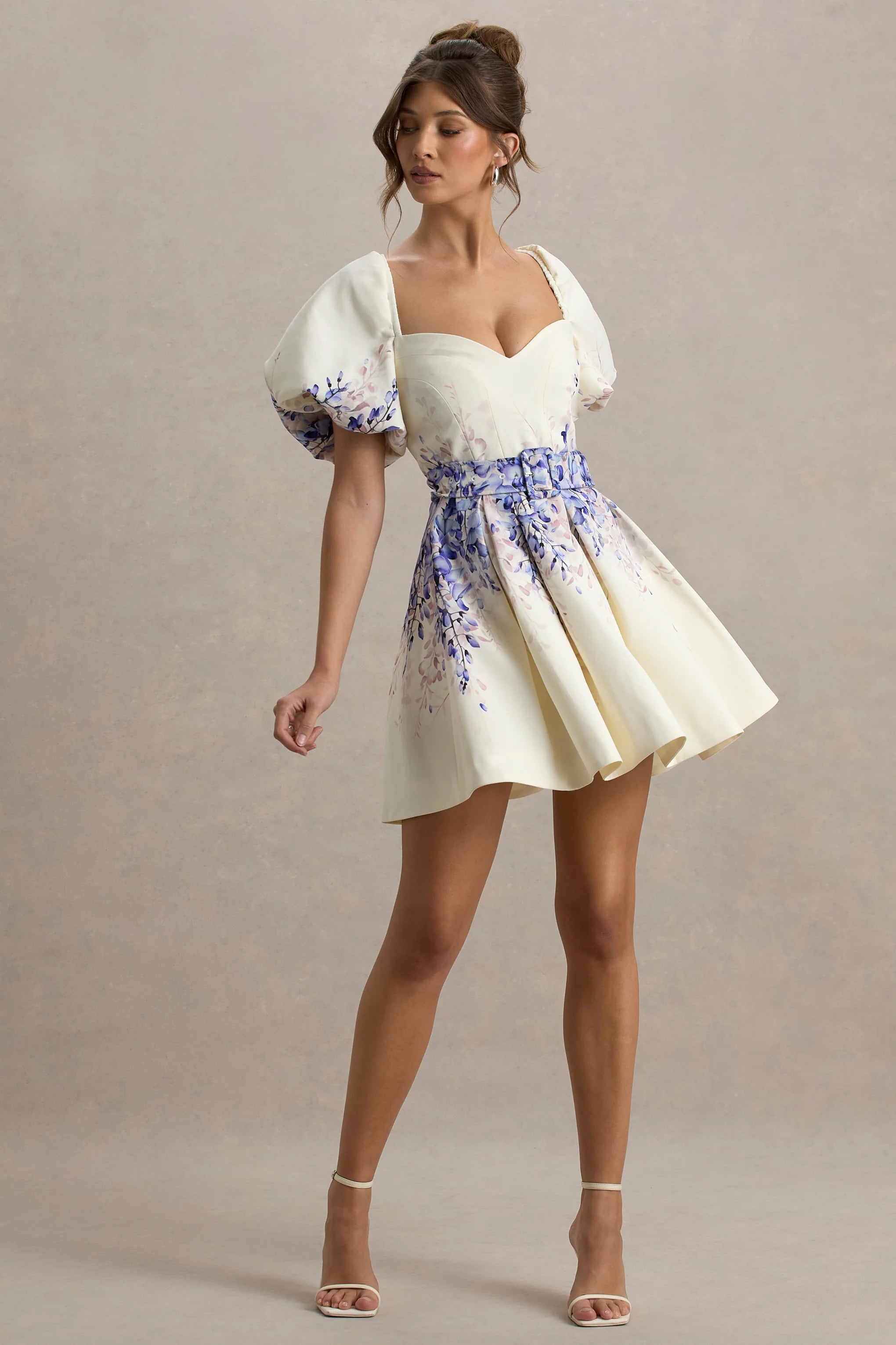 Tapia | Wisteria Print Belted Mini Dress