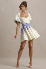 Tapia | Wisteria Print Belted Mini Dress