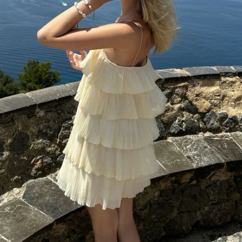 Layer Ruffles Cami Mini Dress