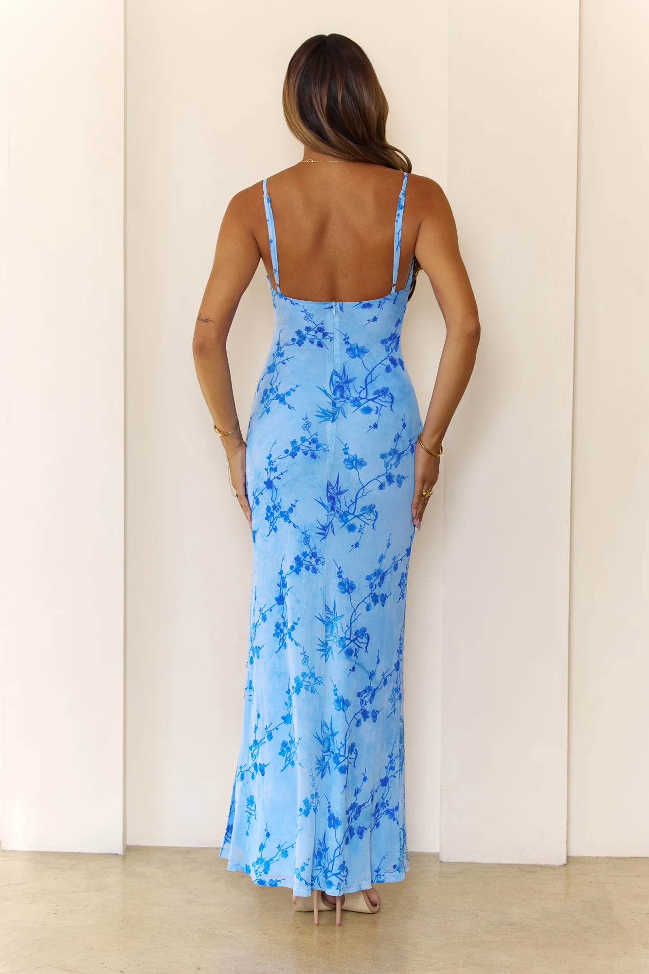 Pretty Vibes Only Maxi Dress Blue