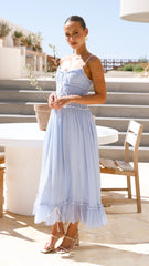 Halo Maxi Dress - Blue / White
