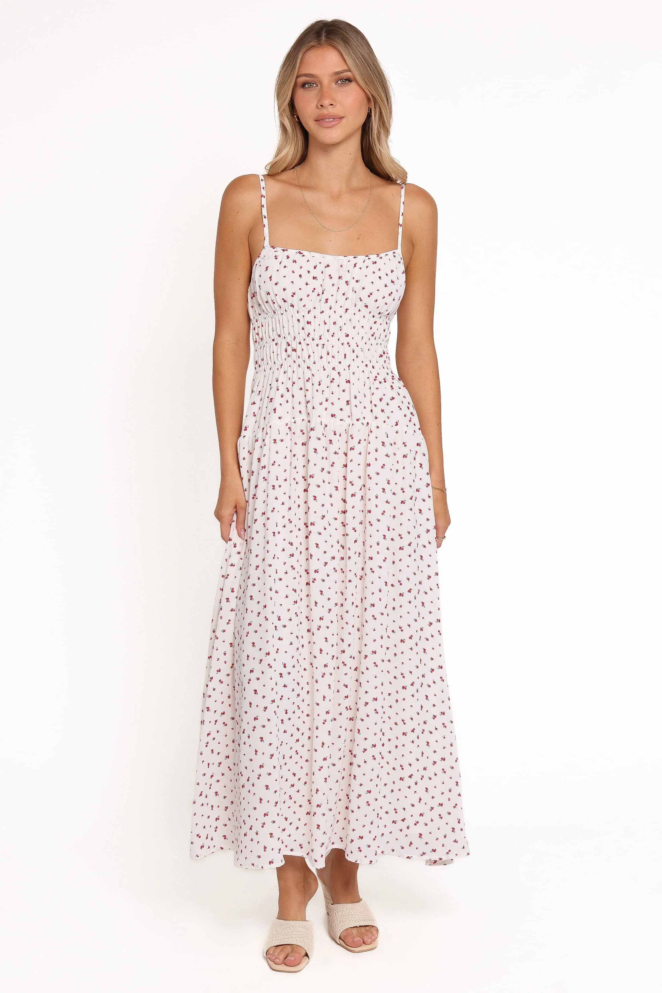 Brittany Maxi Dress - Red Floral