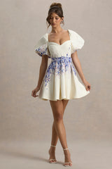 Tapia | Wisteria Print Belted Mini Dress