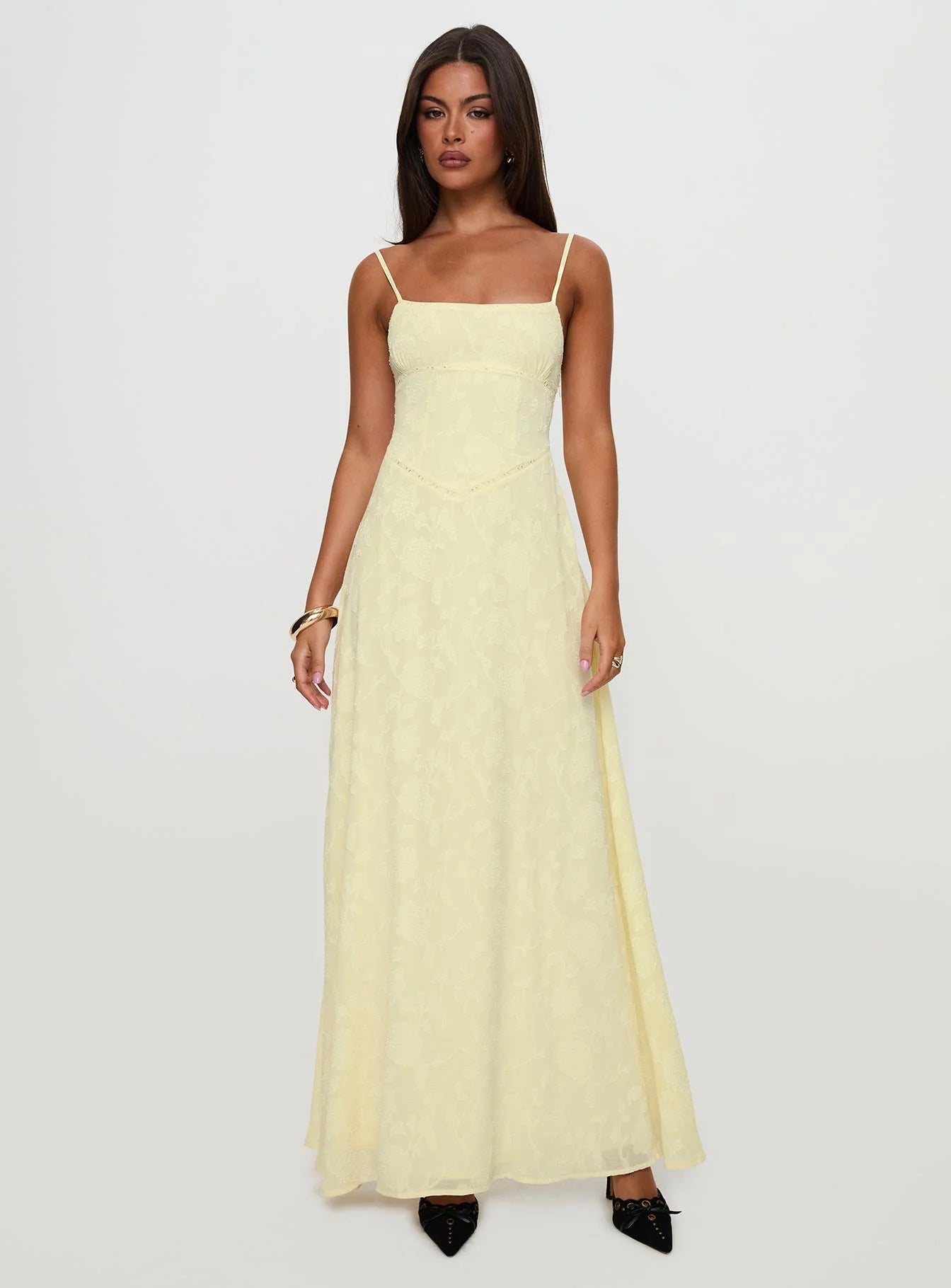 South Of France Maxi Dress Yellow