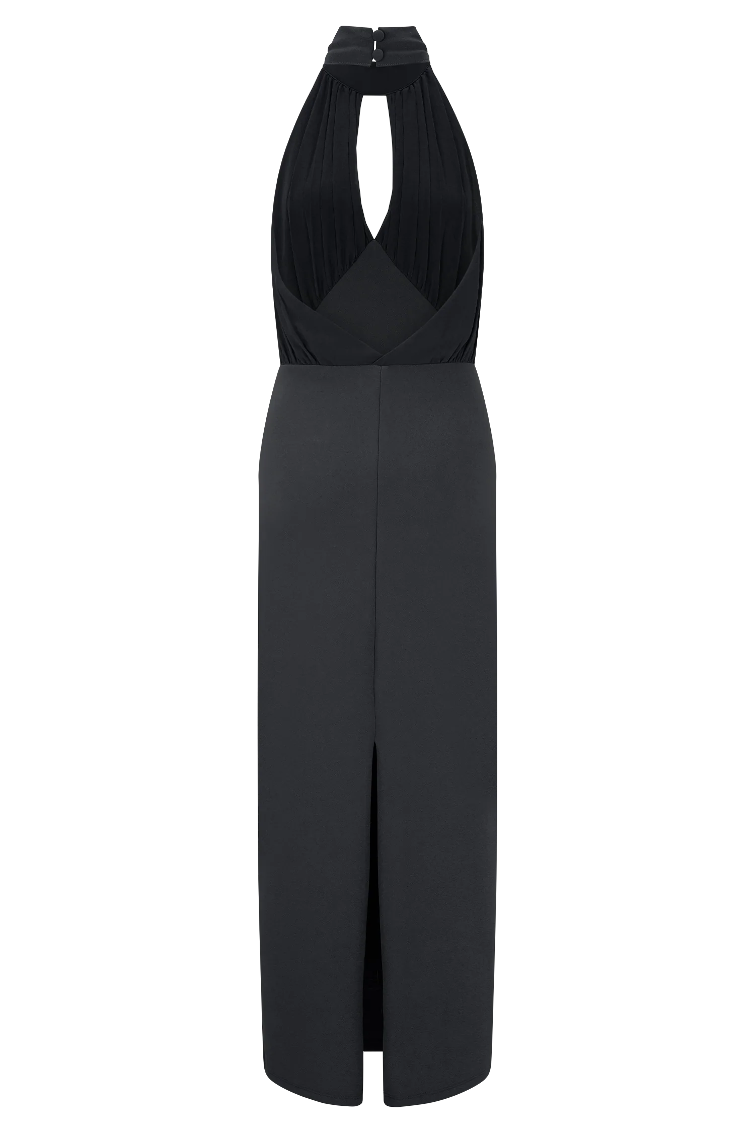 Mierah Halter Midi Dress - Black
