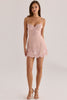 Soraya blush custom hand beaded embellished mini dress - limited edition