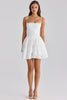 white custom lace + cotton broderie anglaise mini dress