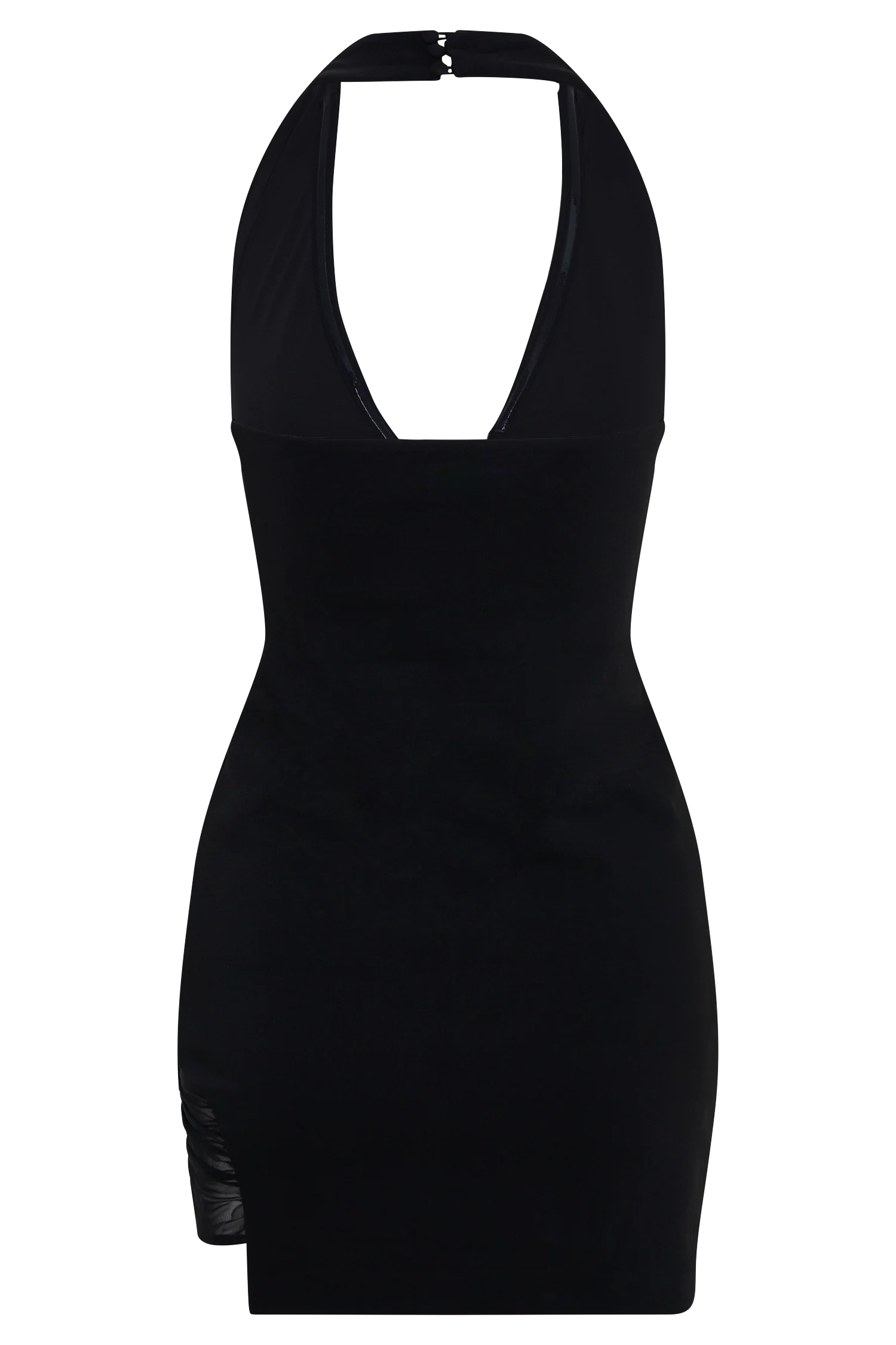 Aubree Crepe And Mesh Mini Dress - Black