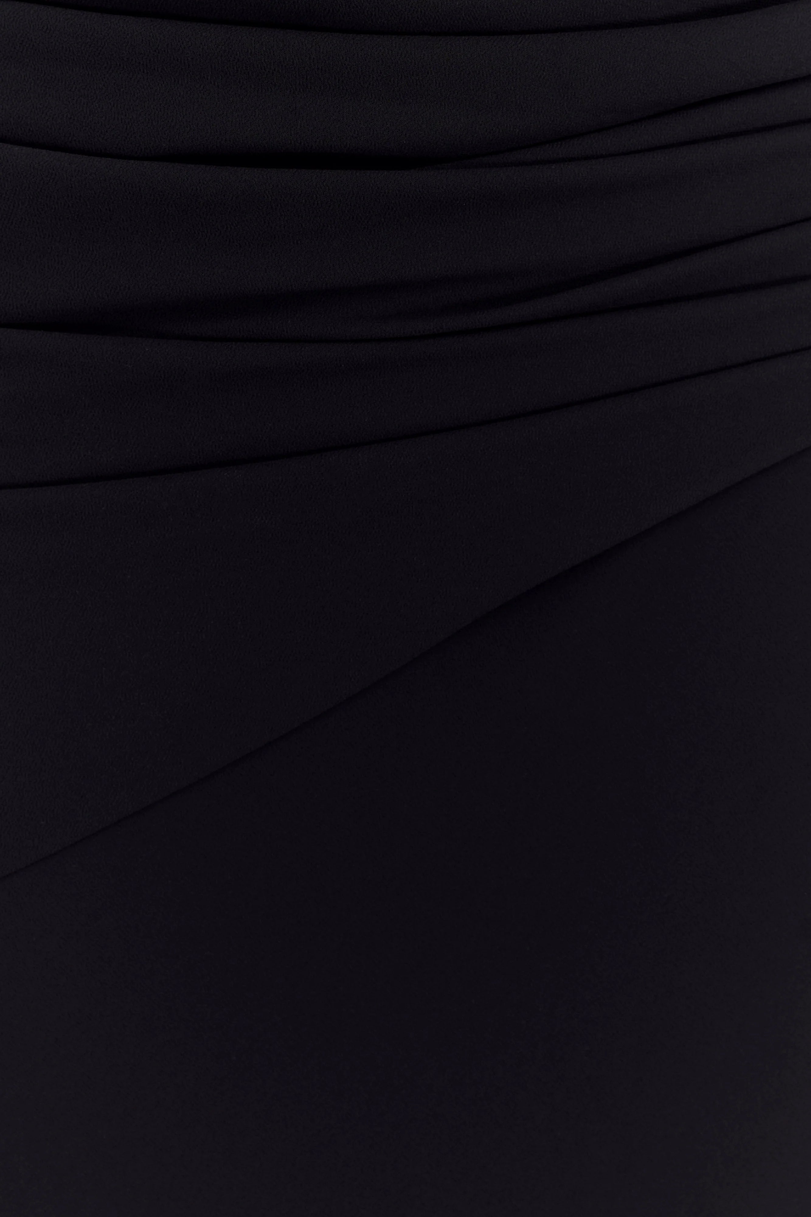 Giulia Chiffon Draped Maxi Dress - Black