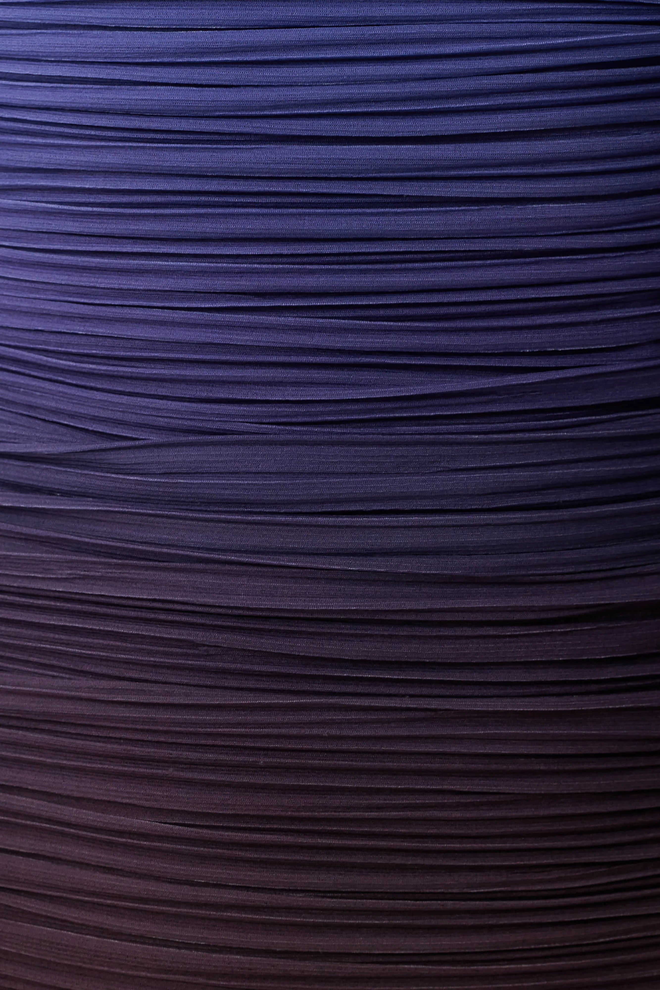 Azizi Pleated Halter Midi Dress - Chocolate & Blue Ombre Print