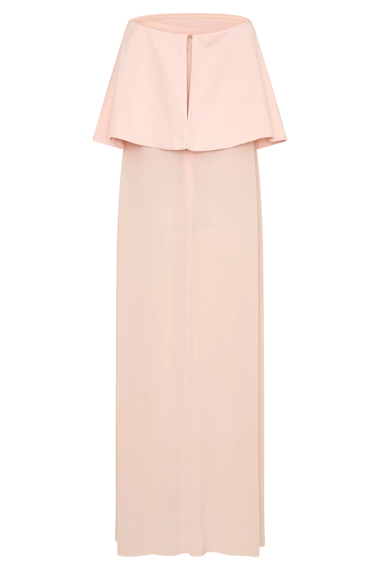 Sophia Satin Strapless Maxi Dress - Peach