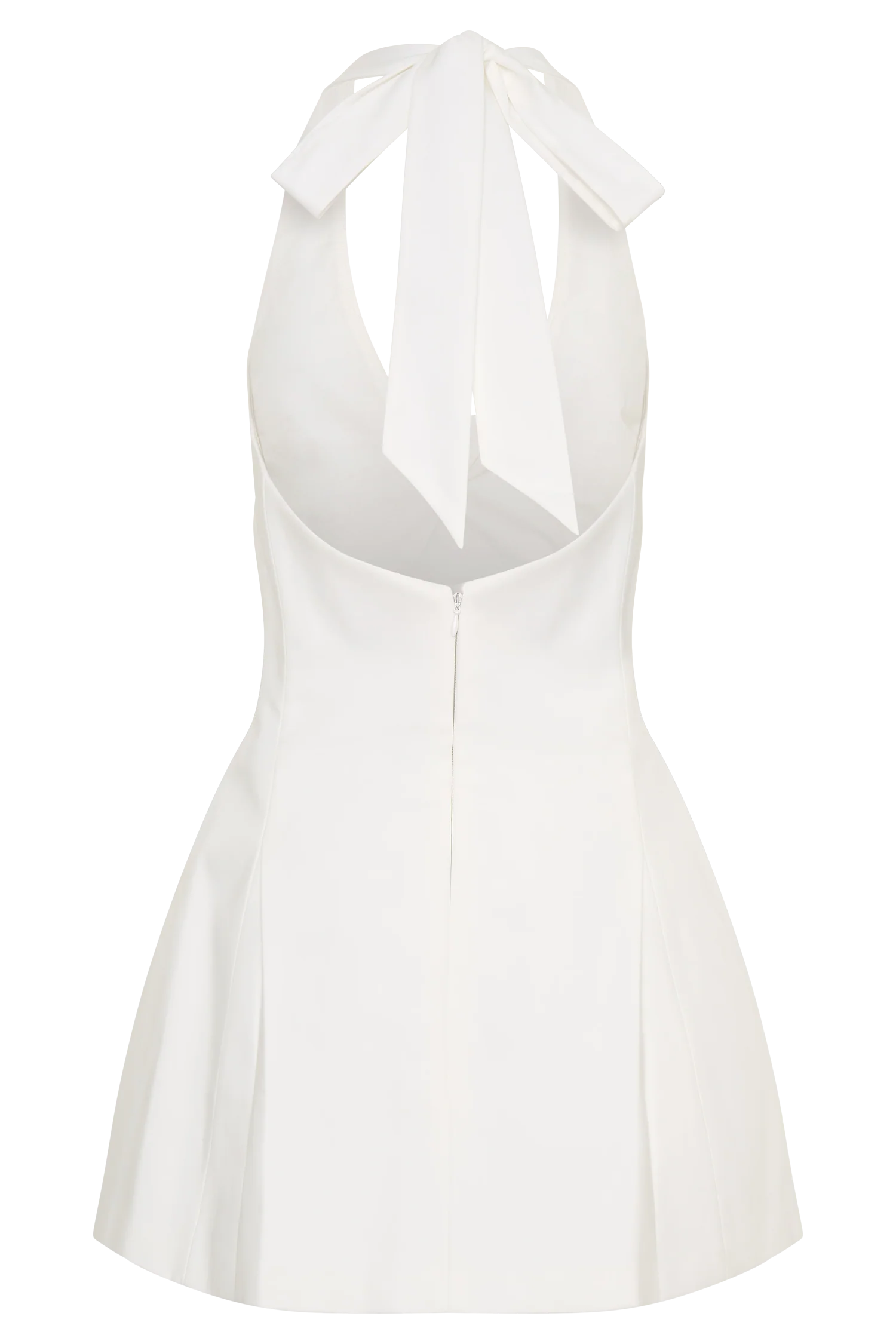 Nelly Halter Neck Cotton Mini Dress - White
