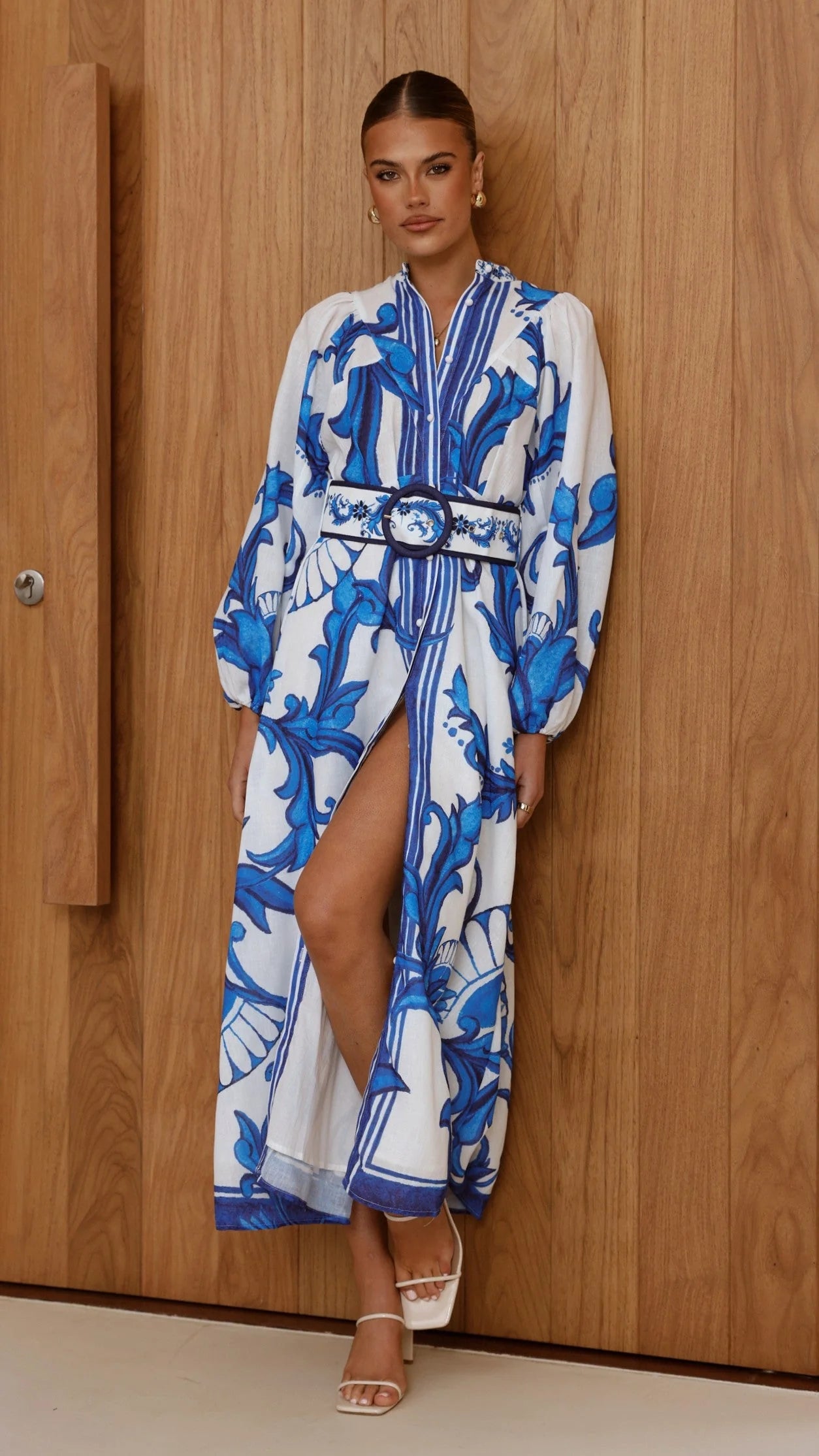 Carmal Long Sleeve Maxi Dress - Paradise