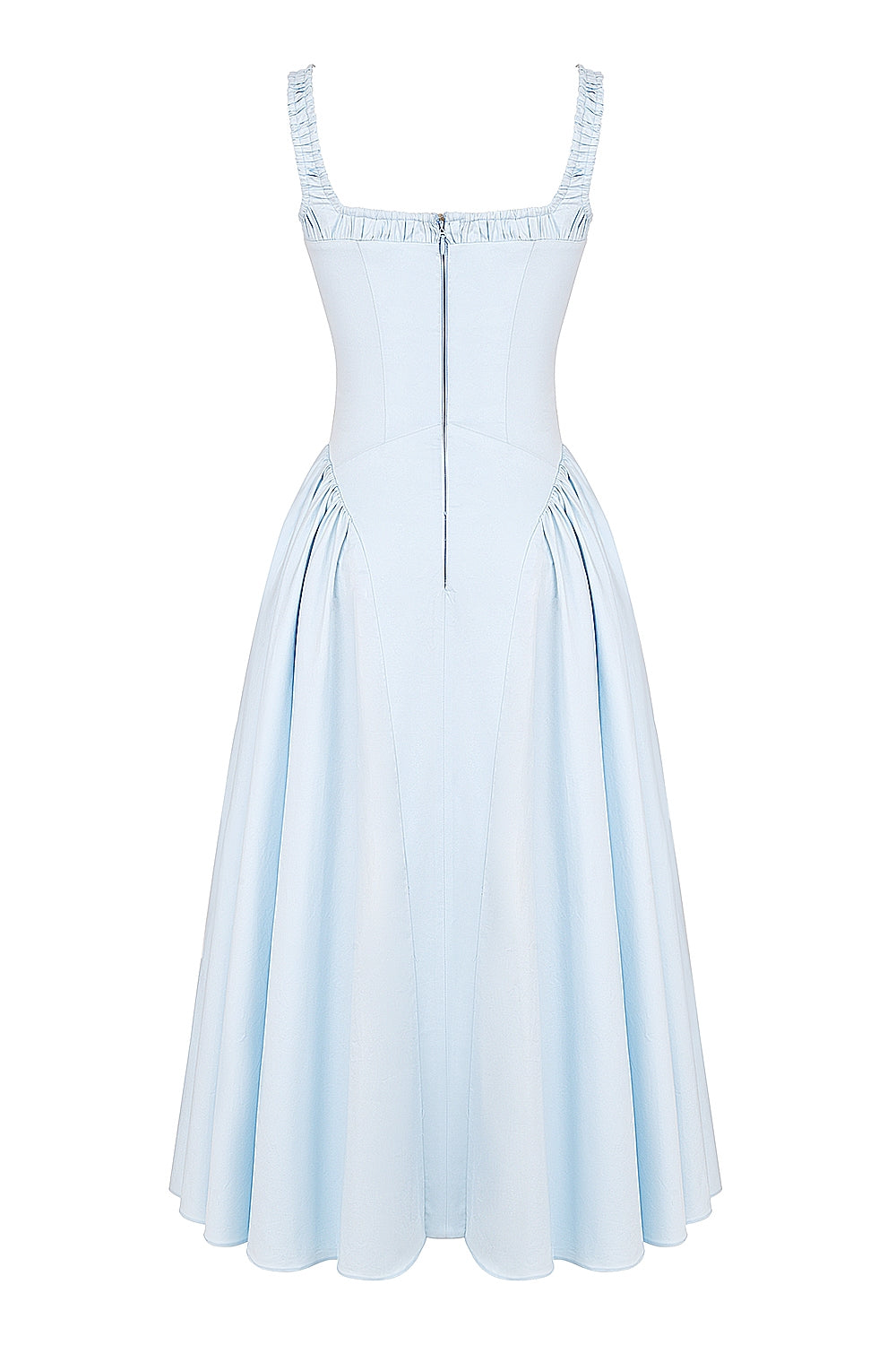 Dorothy-Italian Azure Cotton Midi Sundress