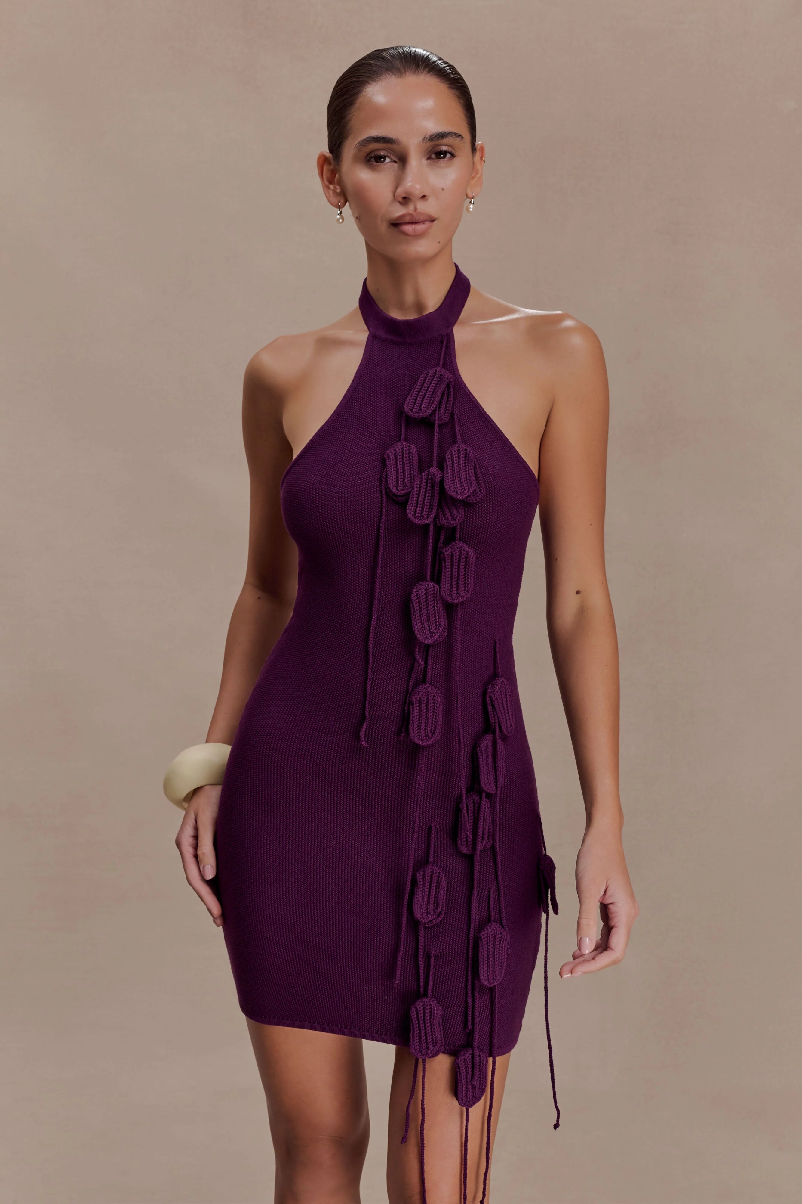 Jacky Tulip Mini Dress - Plum