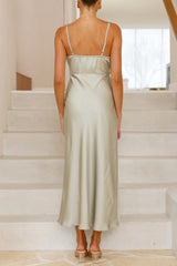 Satin Cowl Neck Cami Dress