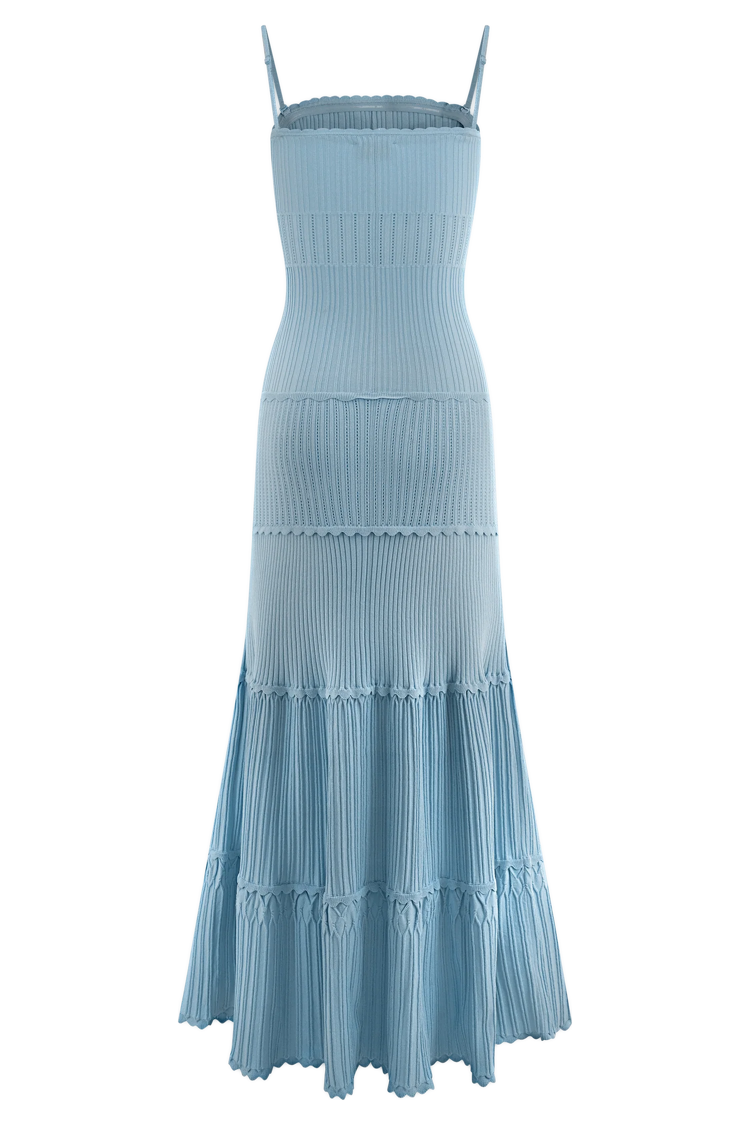 Finley Pointelle Knit Maxi Dress - Cornflower Blue