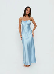 Fireproof Halter Maxi Dress Baby Blue