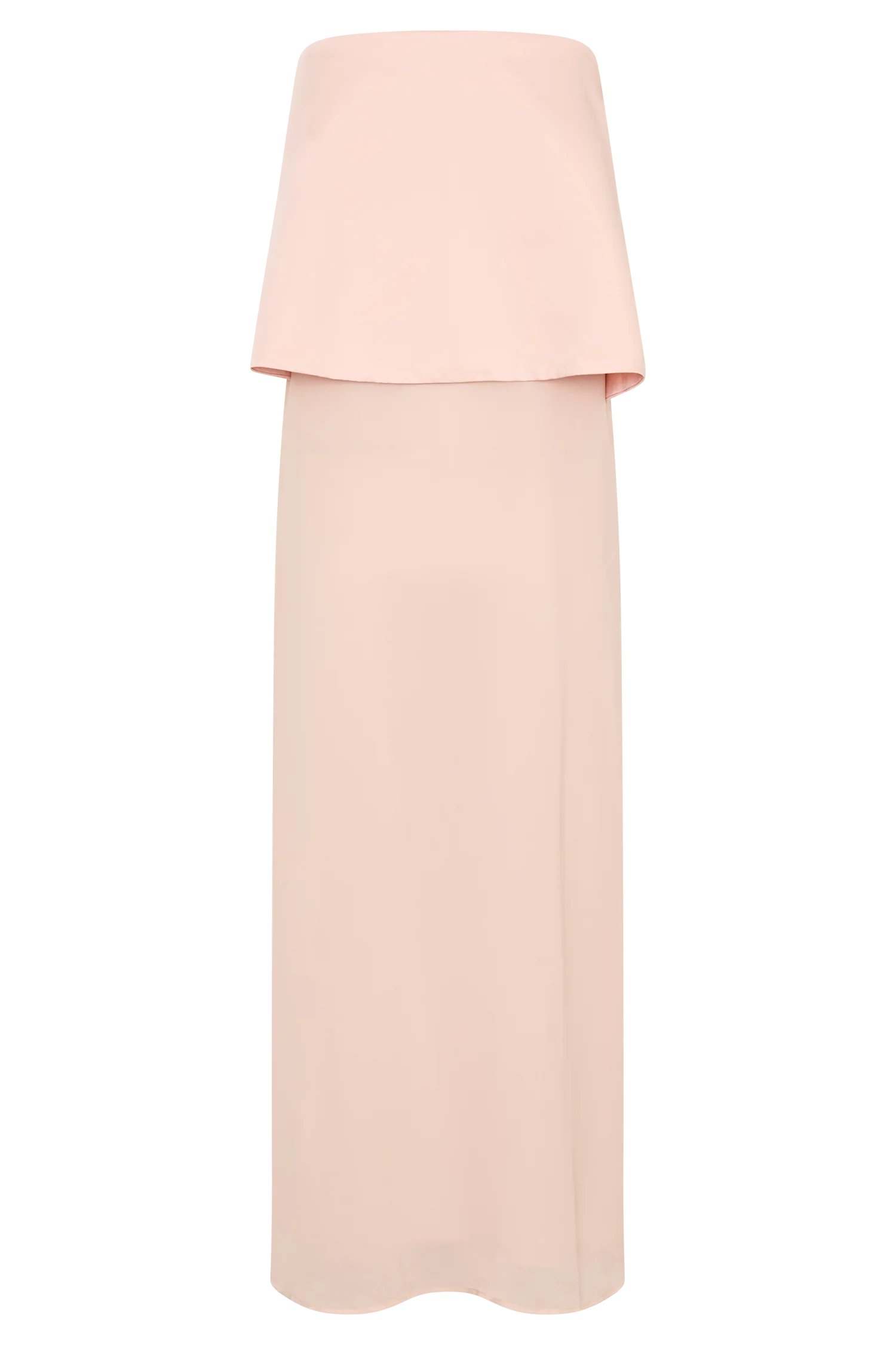 Sophia Satin Strapless Maxi Dress - Peach