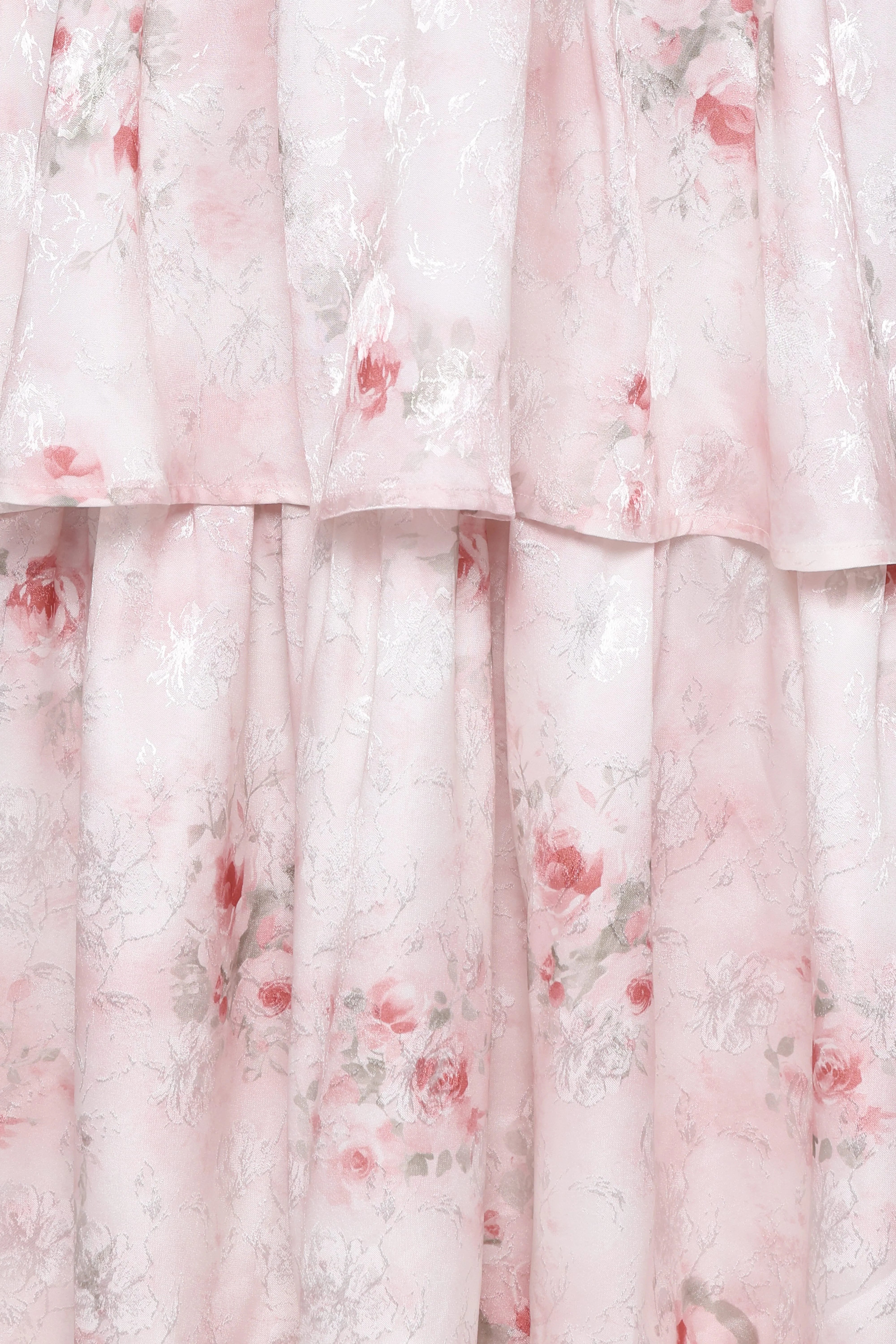 Natarsha Maxi Dress - White Pink Floral