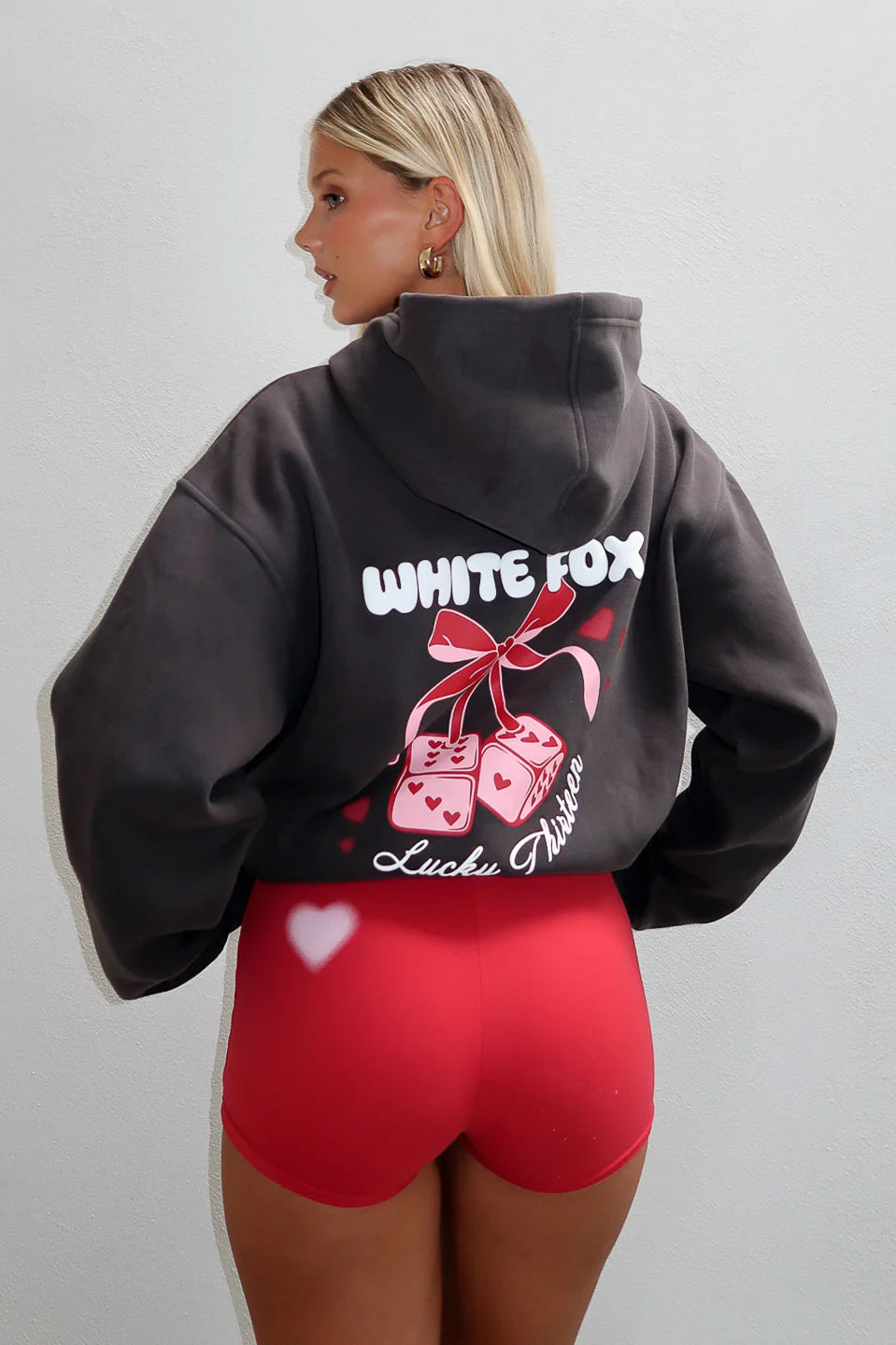 Lucky Thirteen Cheyenne Oversized Hoodie Charcoal