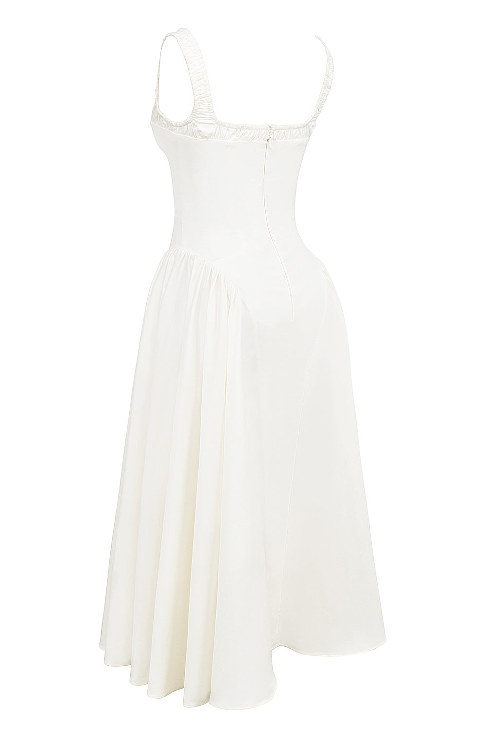 Dorothy-White Cotton Midi Sundress