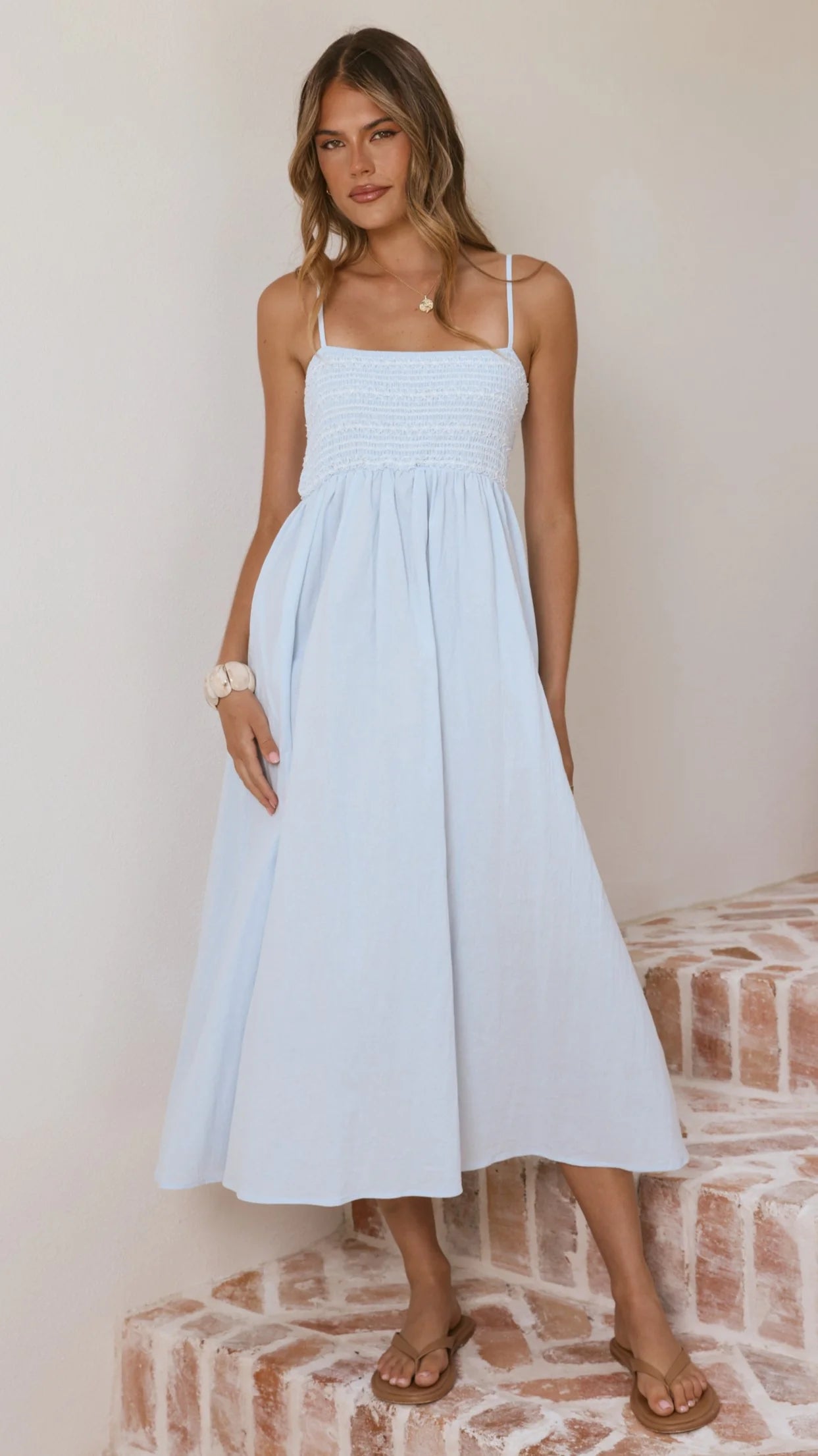 Kinsley Midi Dress - Blue