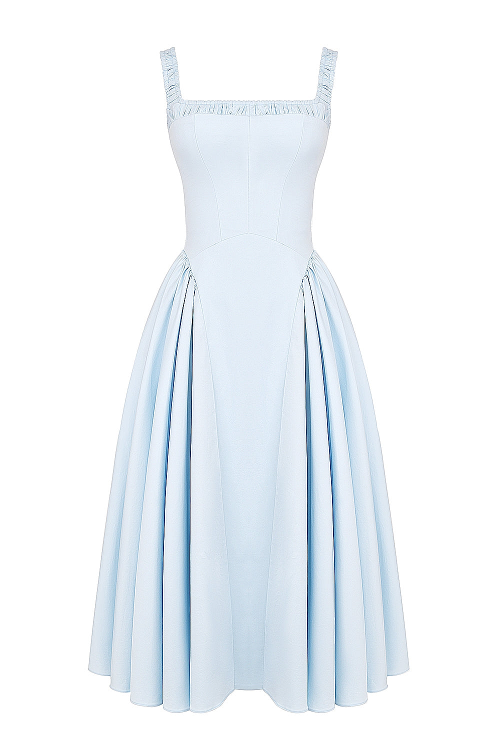 Dorothy-Italian Azure Cotton Midi Sundress