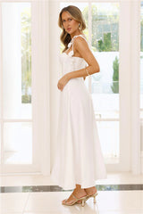 Honey Glitz Maxi Dress White