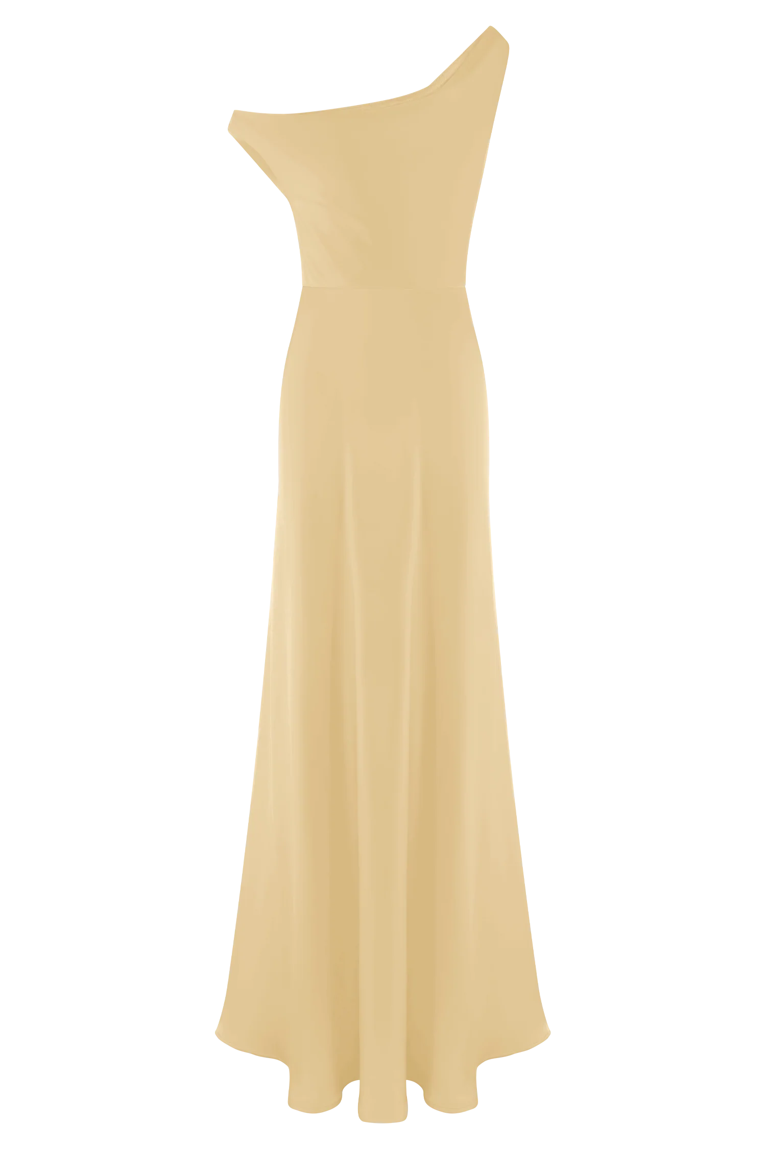 Jacinta One Shoulder Maxi Dress - Pastel Lemon