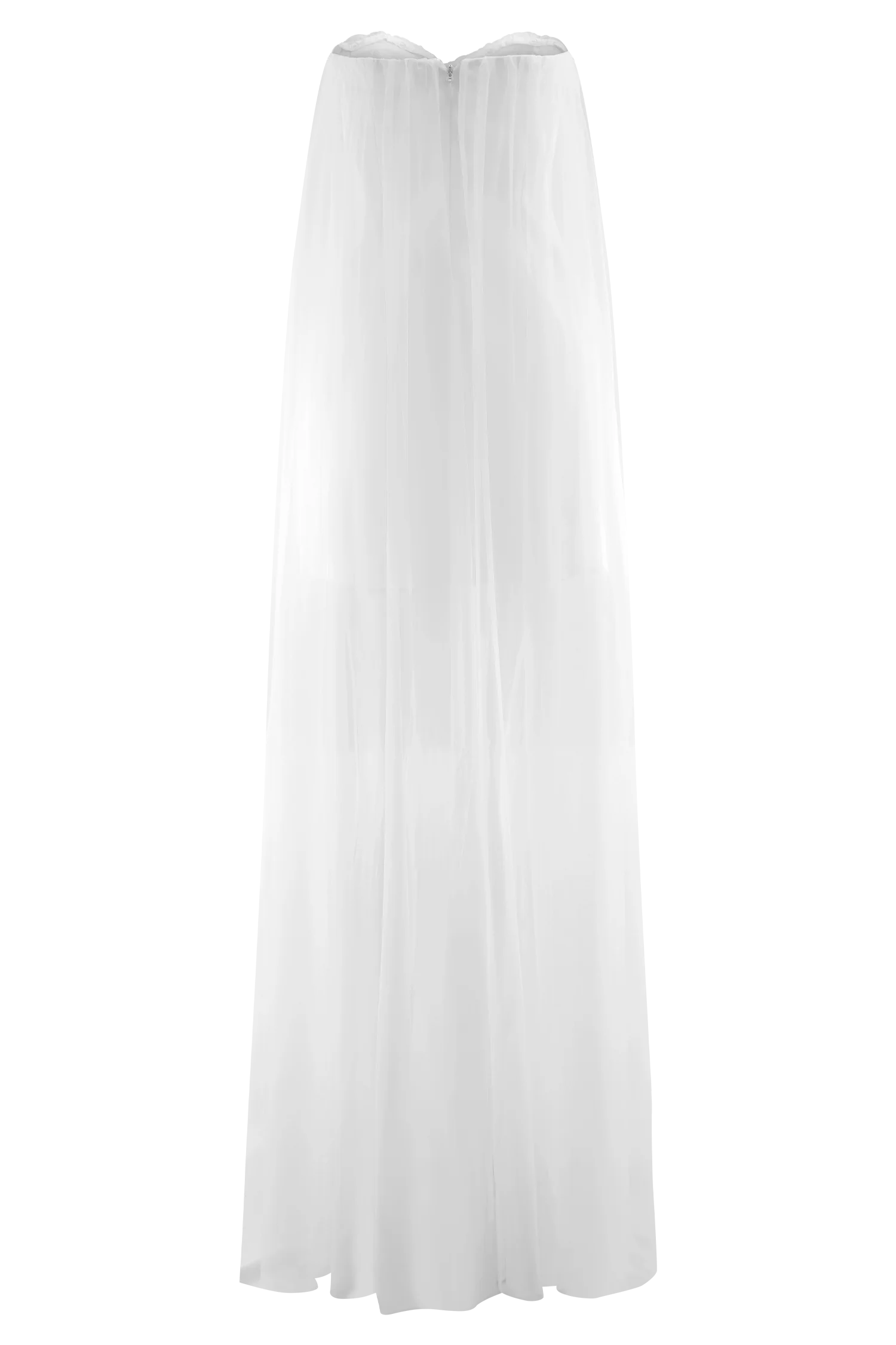 Bettany Chiffon Strapless Maxi Dress - White