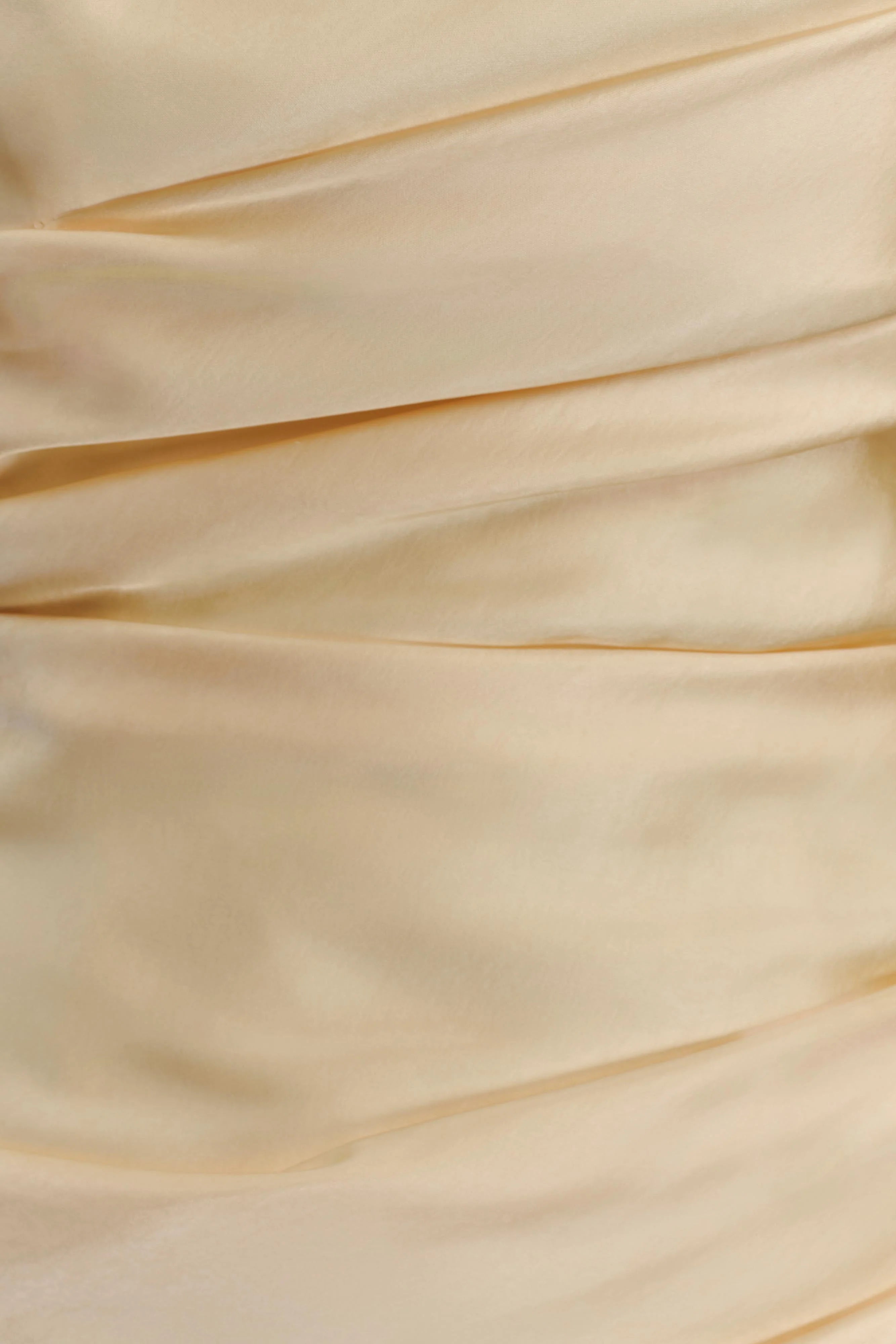 Sarah Strapless Maxi Dress With Waist Tie - Lemon