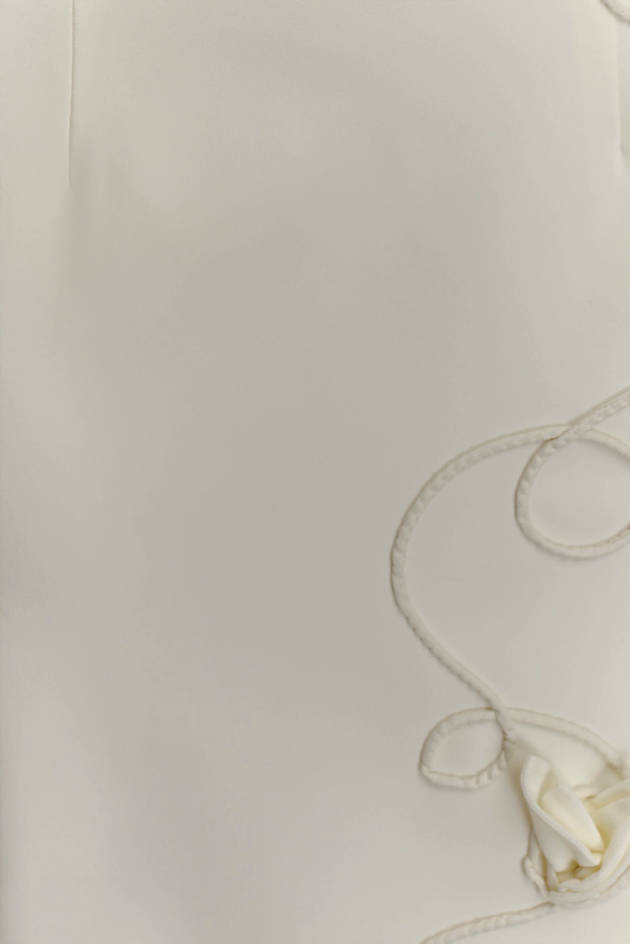 Virginia Suiting Embroidered Midi Dress - White
