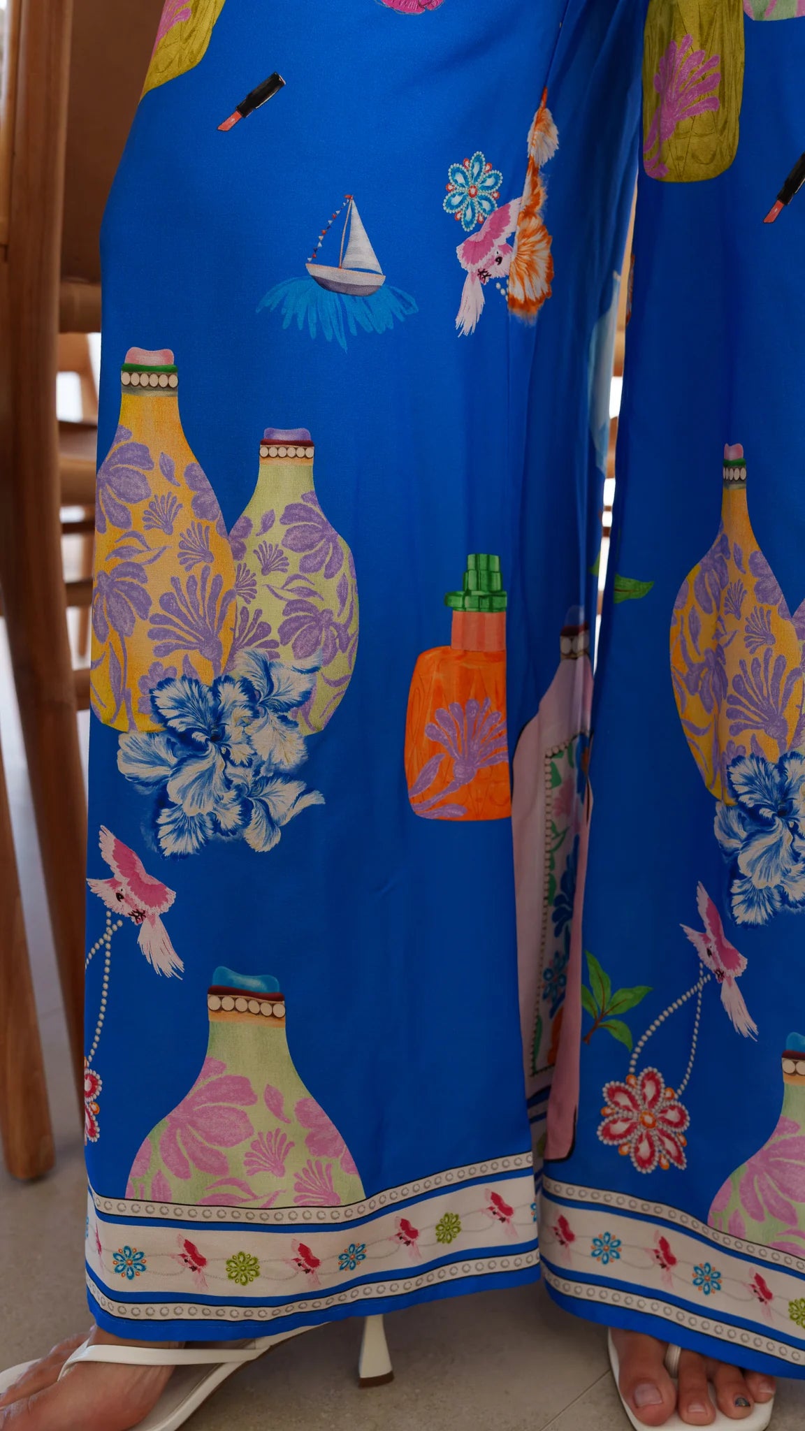 EZRA Pocketed Jumpsuit - Blue Paloma Print