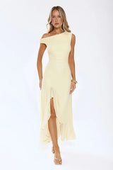 Darling At Dusk Long Sleeve Maxi Dress Yellow