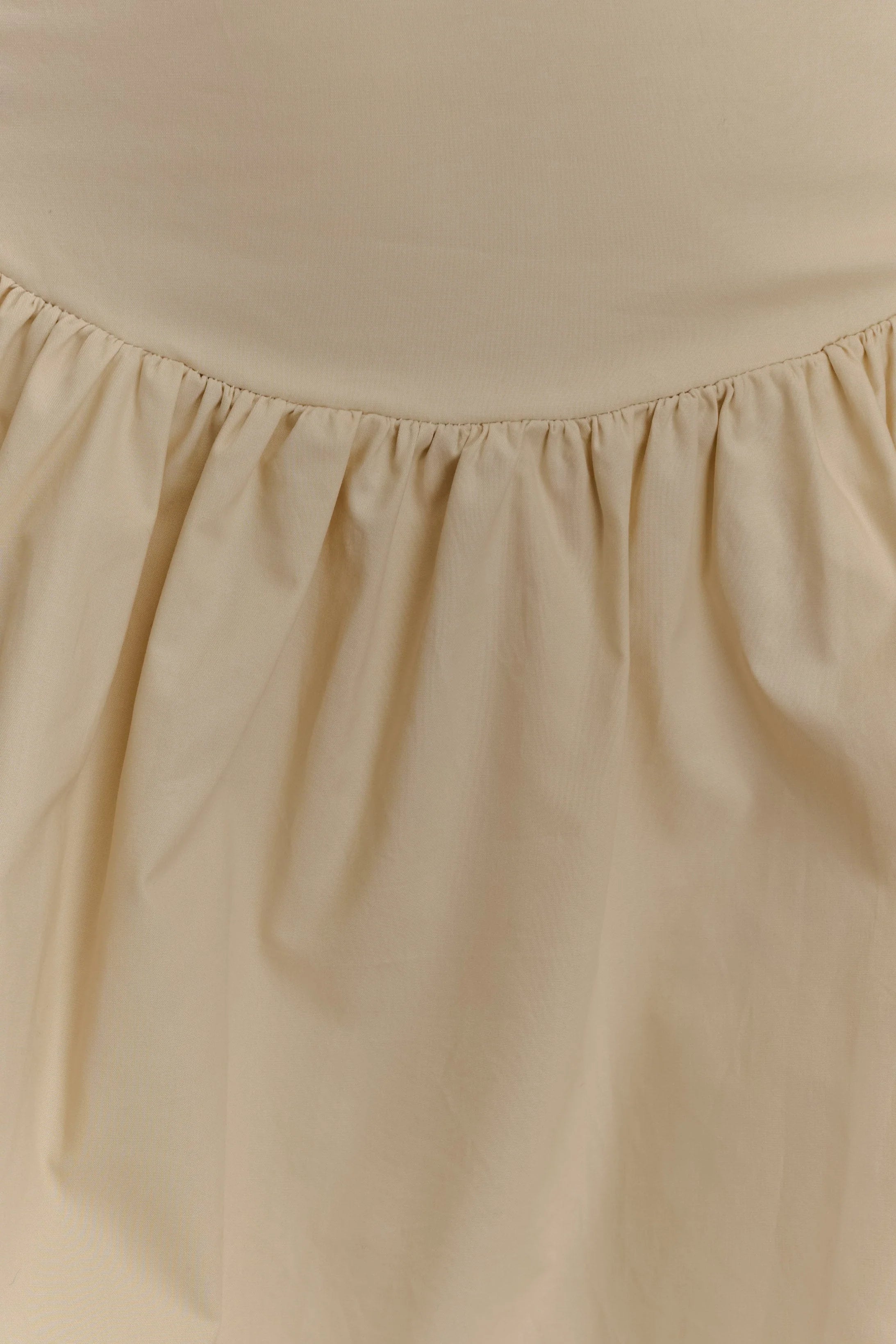 Janis Cotton Frill Mini Dress - Nude