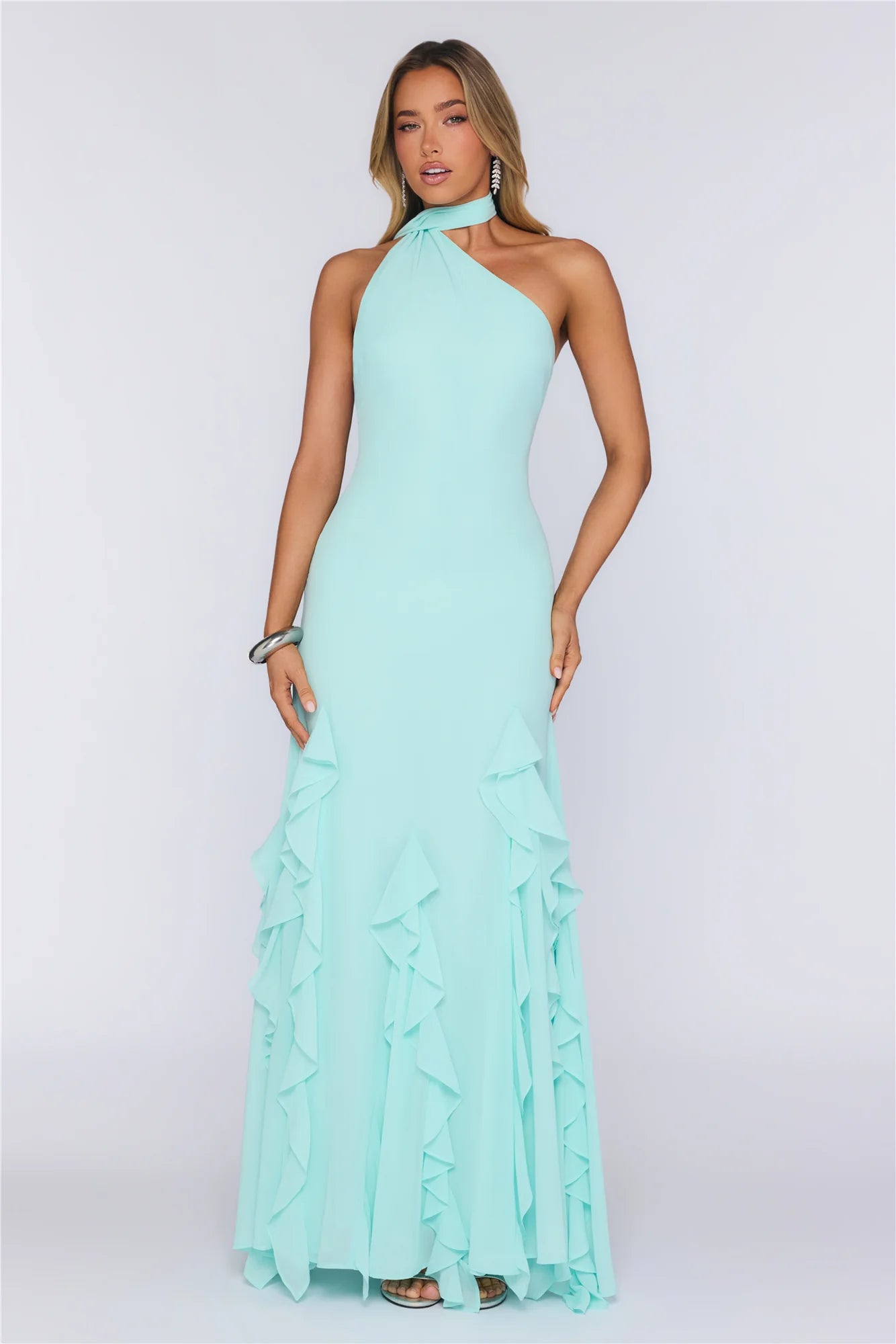 Prettiest Guest Wrap Neck Maxi Dress Sage
