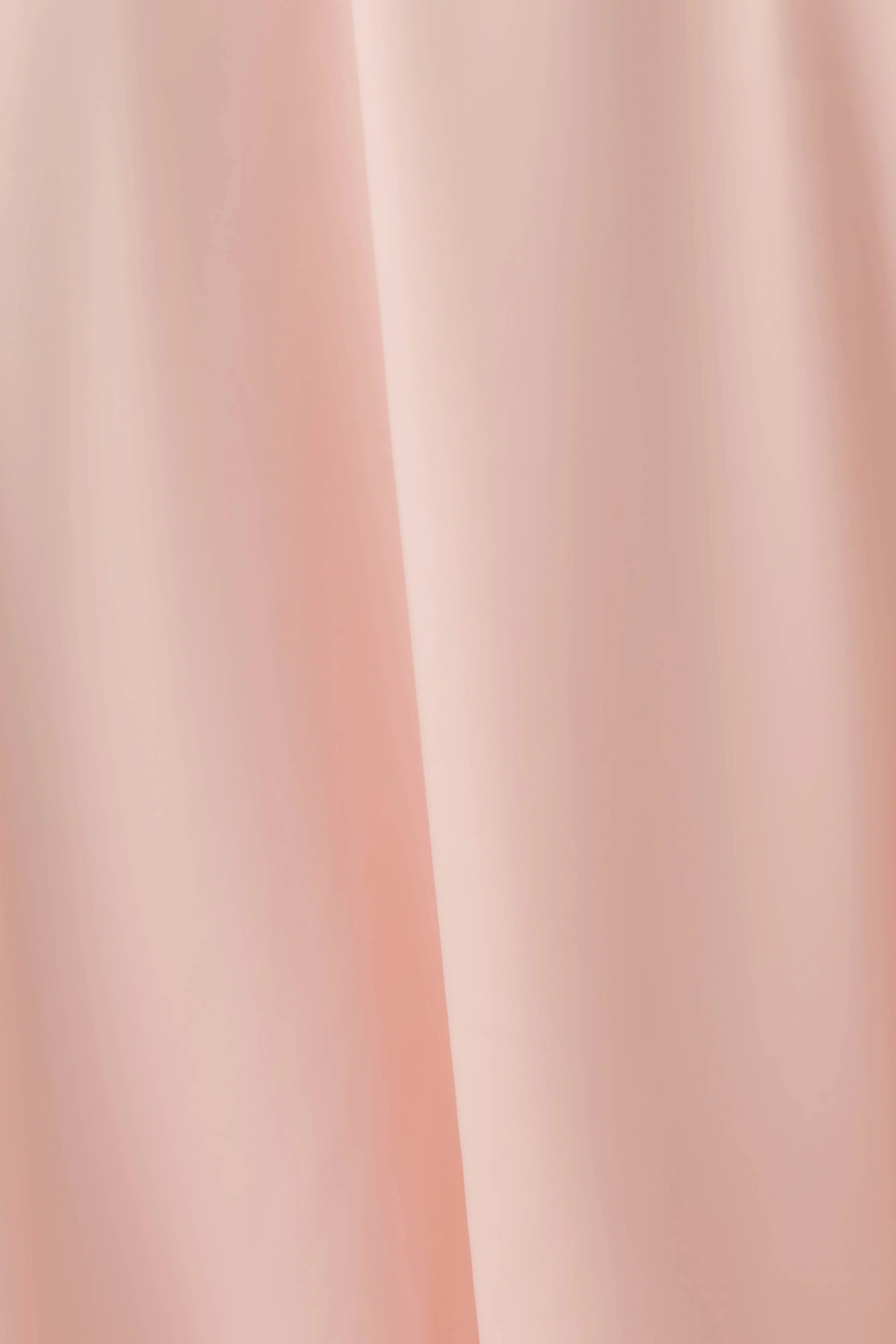 Cyra Plunge Satin Midi Dress - Peach