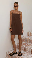 Nalu Mini Dress - Brown