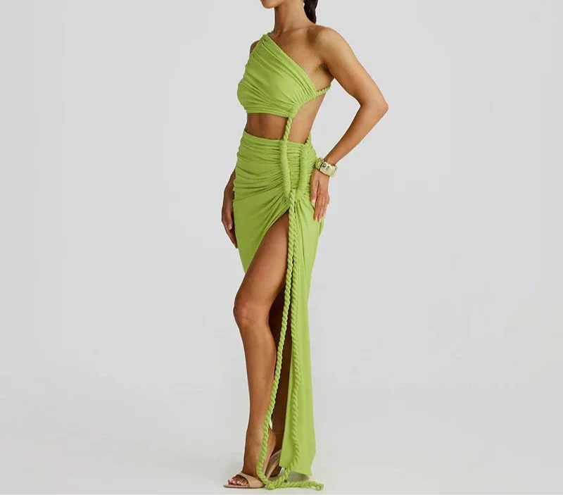 MARU One Shoulder Sexy Maxi Dress