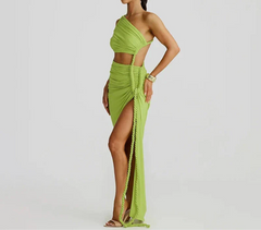MARU One Shoulder Sexy Maxi Dress