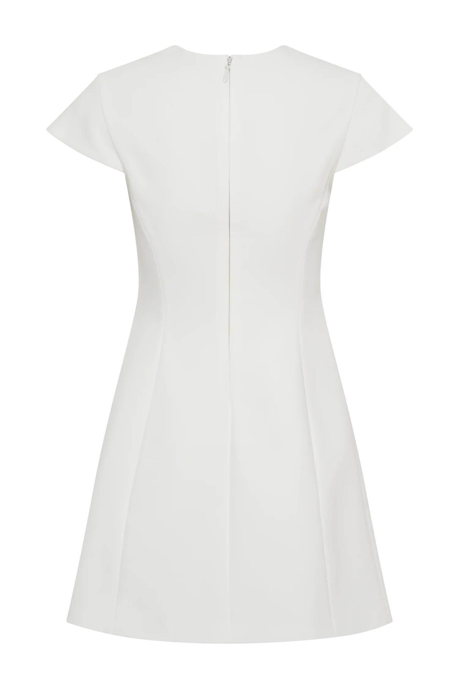 Remi Suiting Mini Dress With Floral Hardware - White